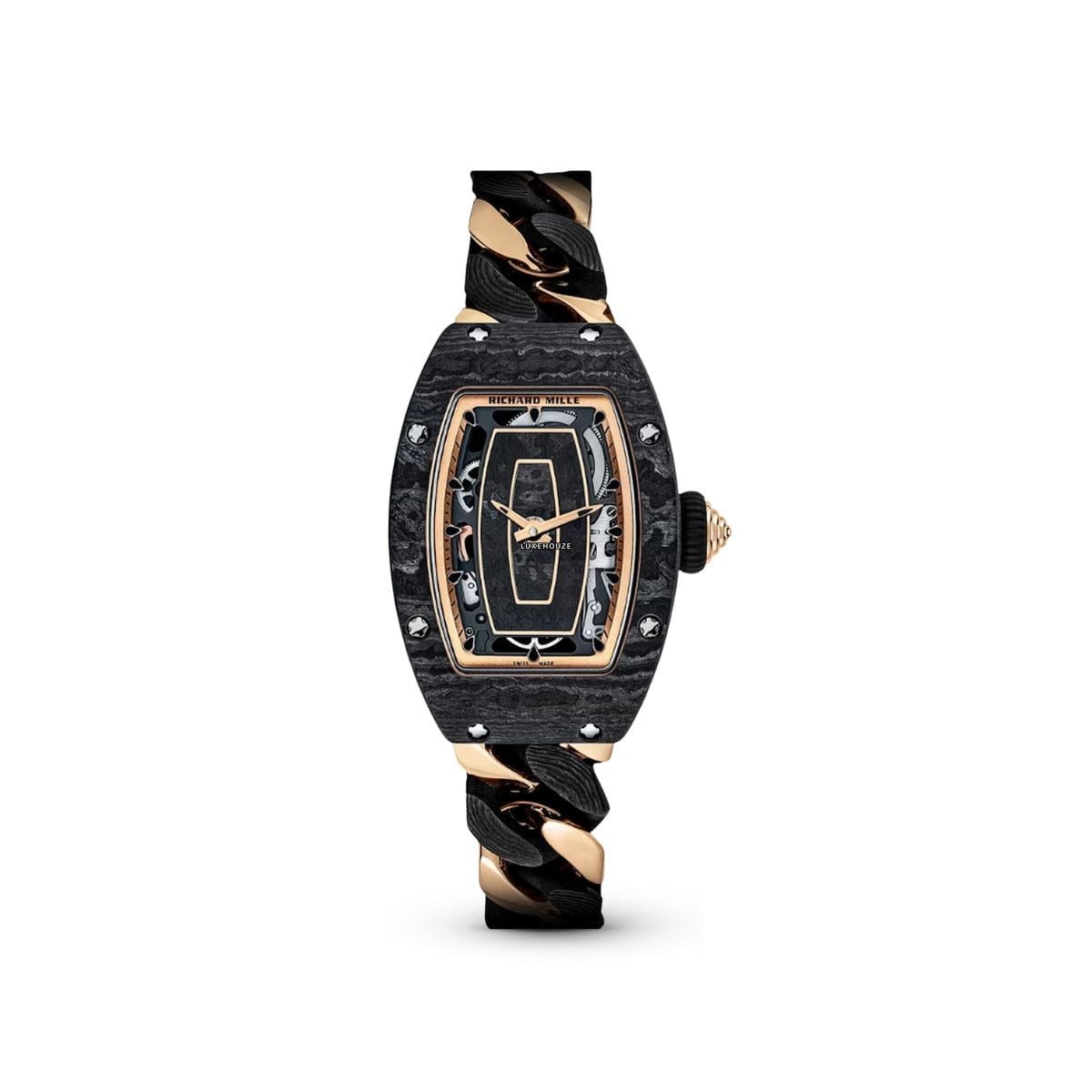 RM07-01 Carbon TPT & Rose Gold (Chain-Link Bracelet)-Richard Mille