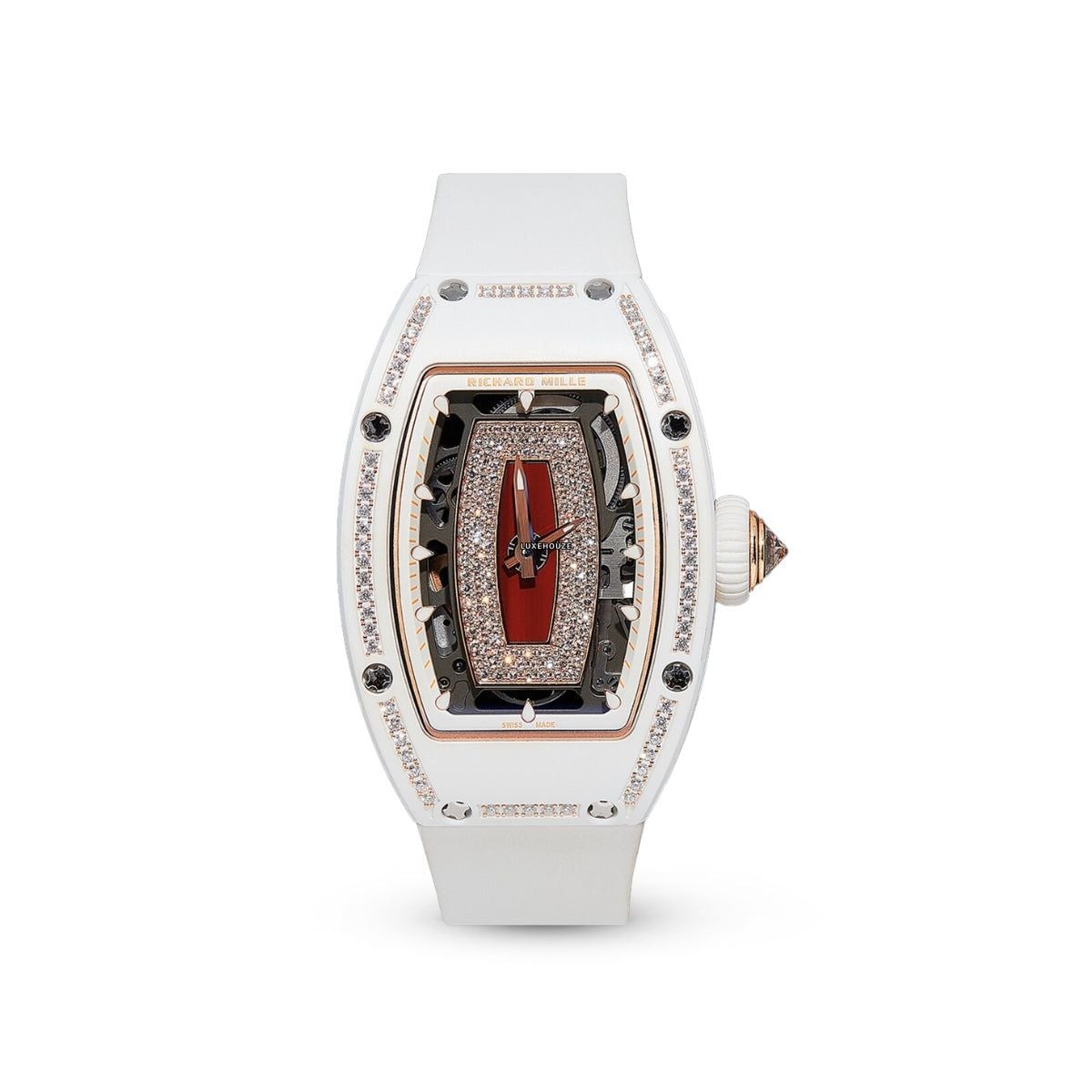RM07-01 White Ceramic 1 Row Diamonds (Red Lips)-Richard Mille