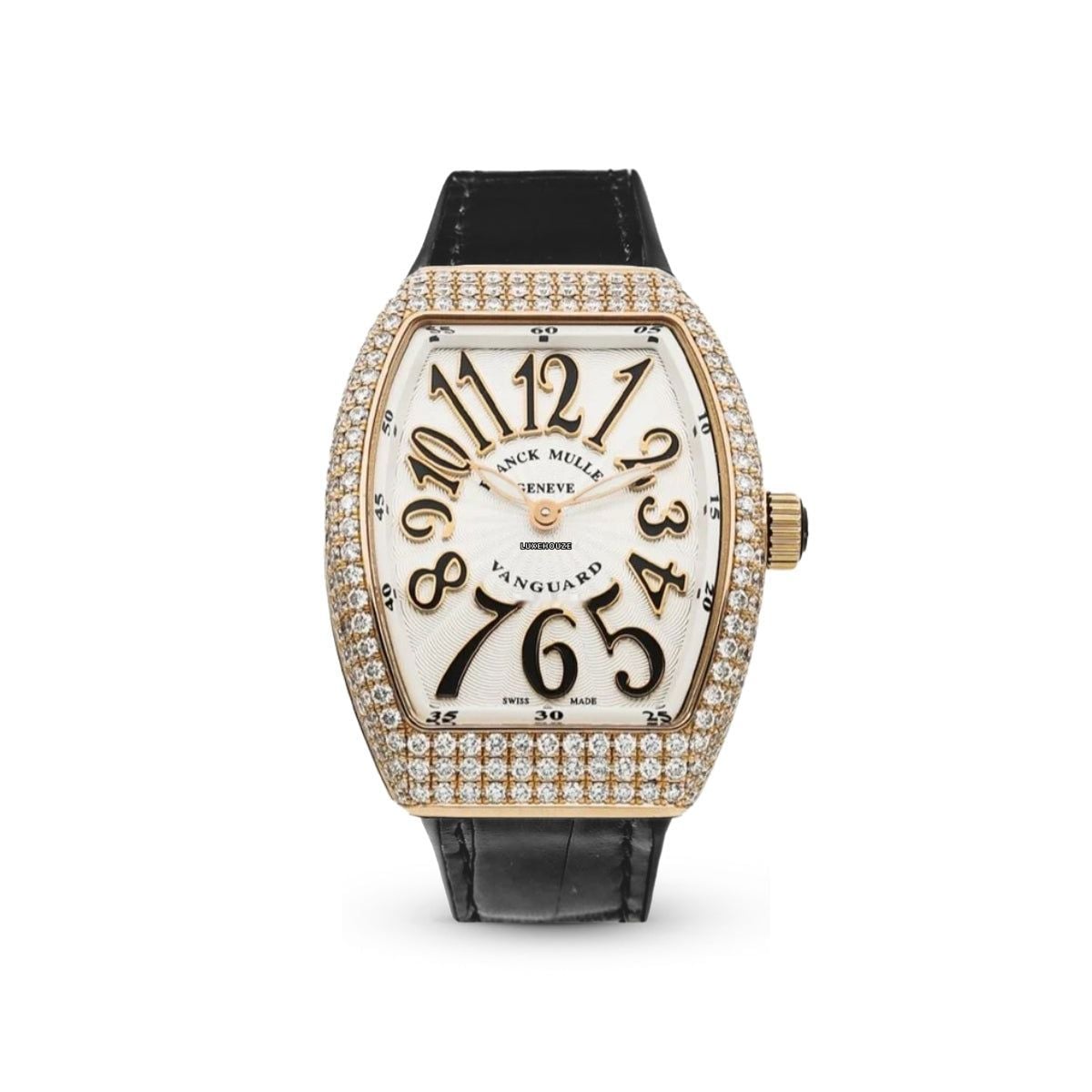 Vanguard V 32 QZ.NR (BLC.NR 5N) (White Dial, Black Numbers, Medium Aftersetting)-Franck Muller