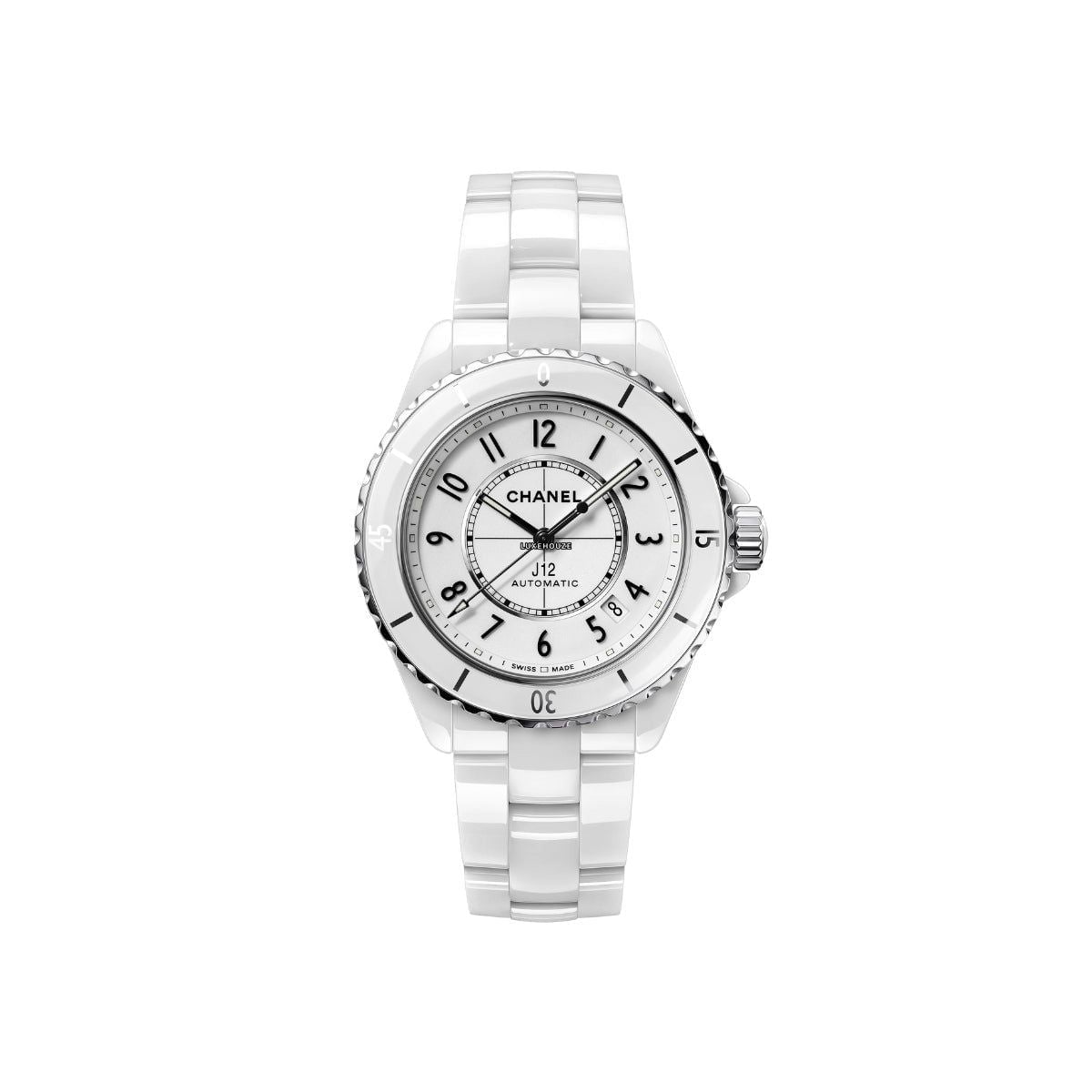 J12 Calibre 12.1 White Ceramic Date 38 - H5700-Chanel