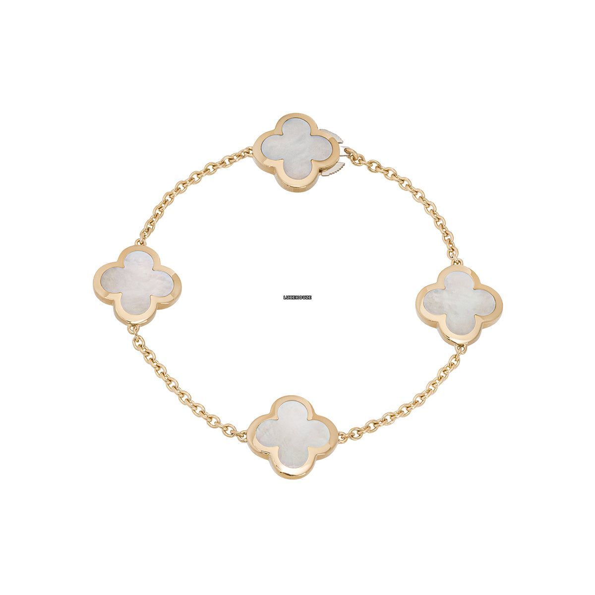 Pure Alhambra Bracelet 4 motifs 18K Yellow Gold Mother-of-pearl VCARA36300-Van Cleef & Arpels