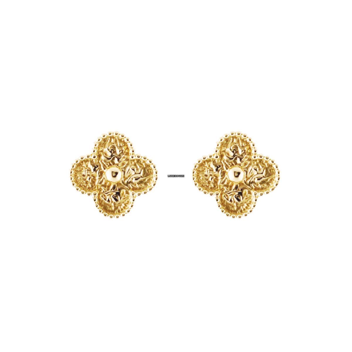Vintage Alhambra Earrings 18K Yellow Gold VCARO1IH00-Van Cleef & Arpels