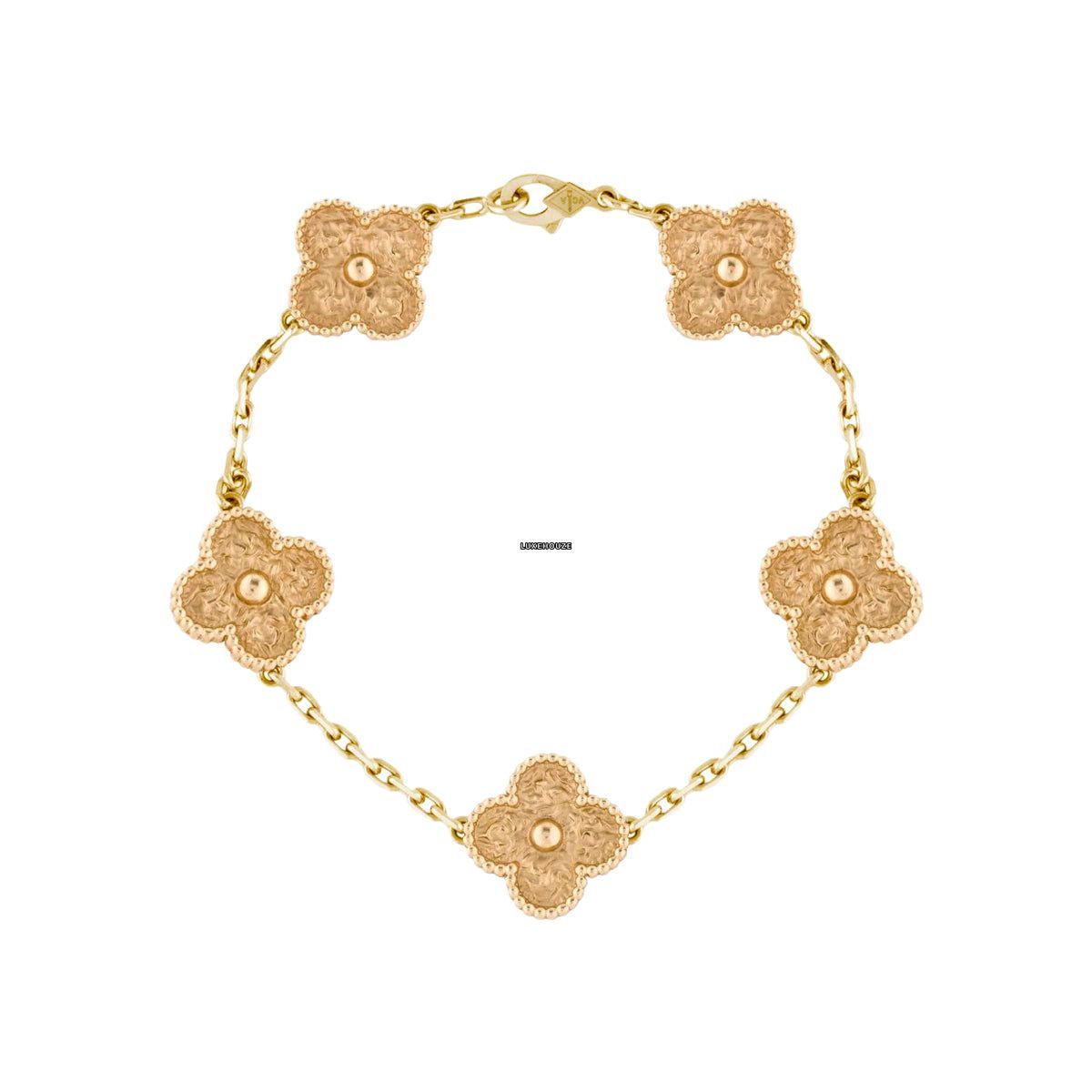 Vintage Alhambra Bracelet 5 motifs 18K Yellow Gold VCARO1IE00-Van Cleef & Arpels