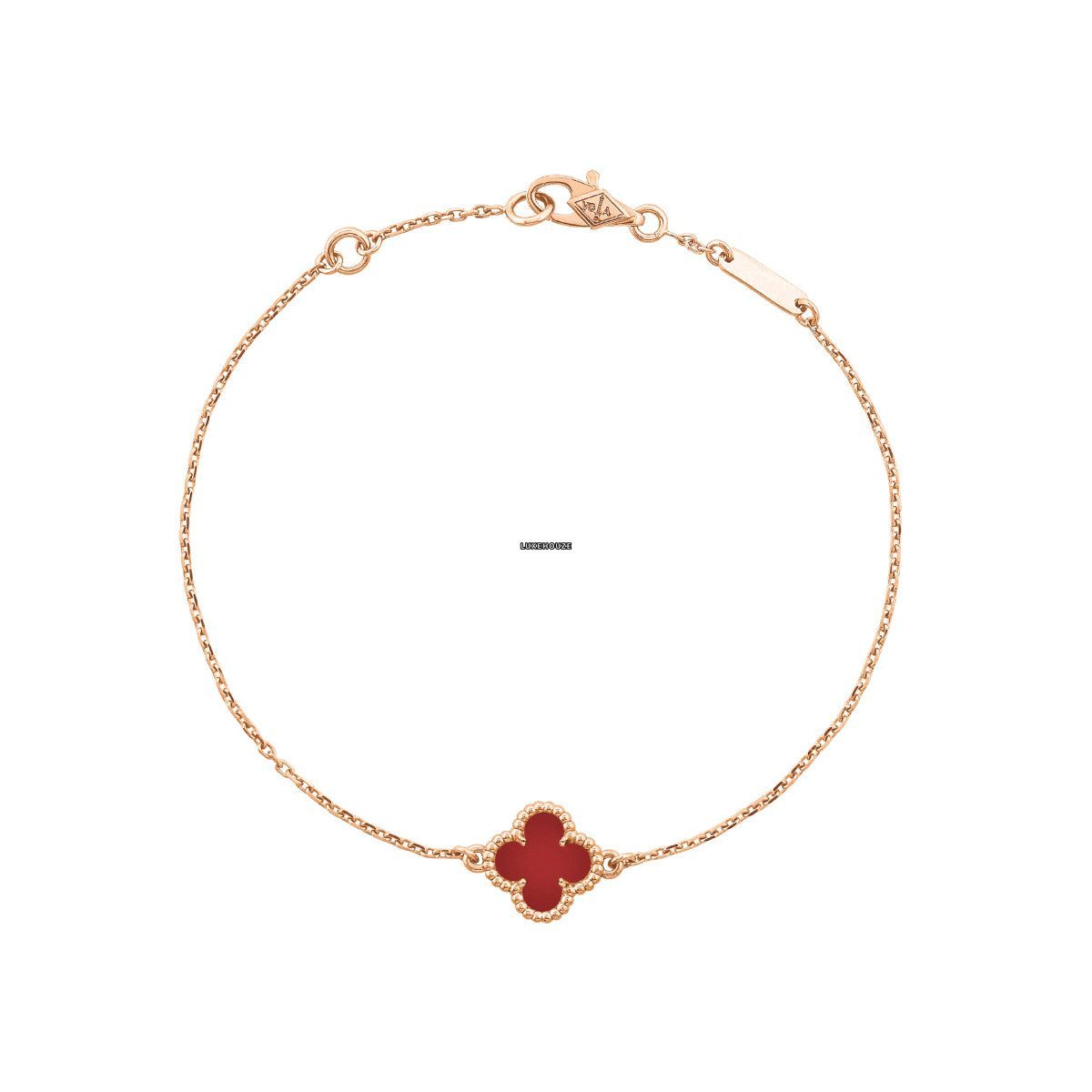 Sweet Alhambra Bracelet 18K Rose Gold Carnelian VCARN59K00-Van Cleef & Arpels