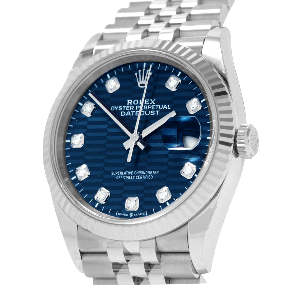 Datejust 36 126234G Blue Fluted Jubilee