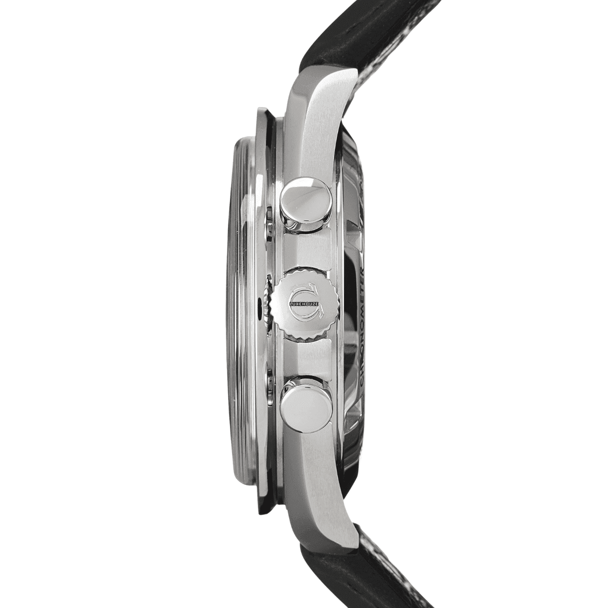 Speedmaster Moonwatch 31032425001002 Black Dial, Leather Strap