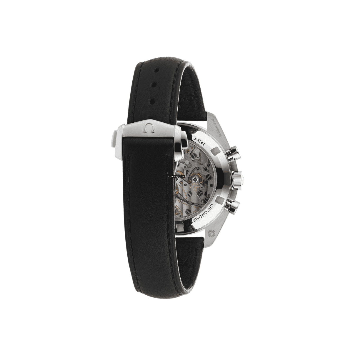 Speedmaster Moonwatch 31032425001002 Black Dial, Leather Strap