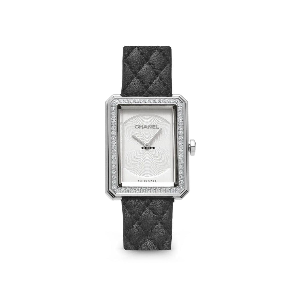 Boy-Friend S Quilted Pattern Diamond Bezel H6955