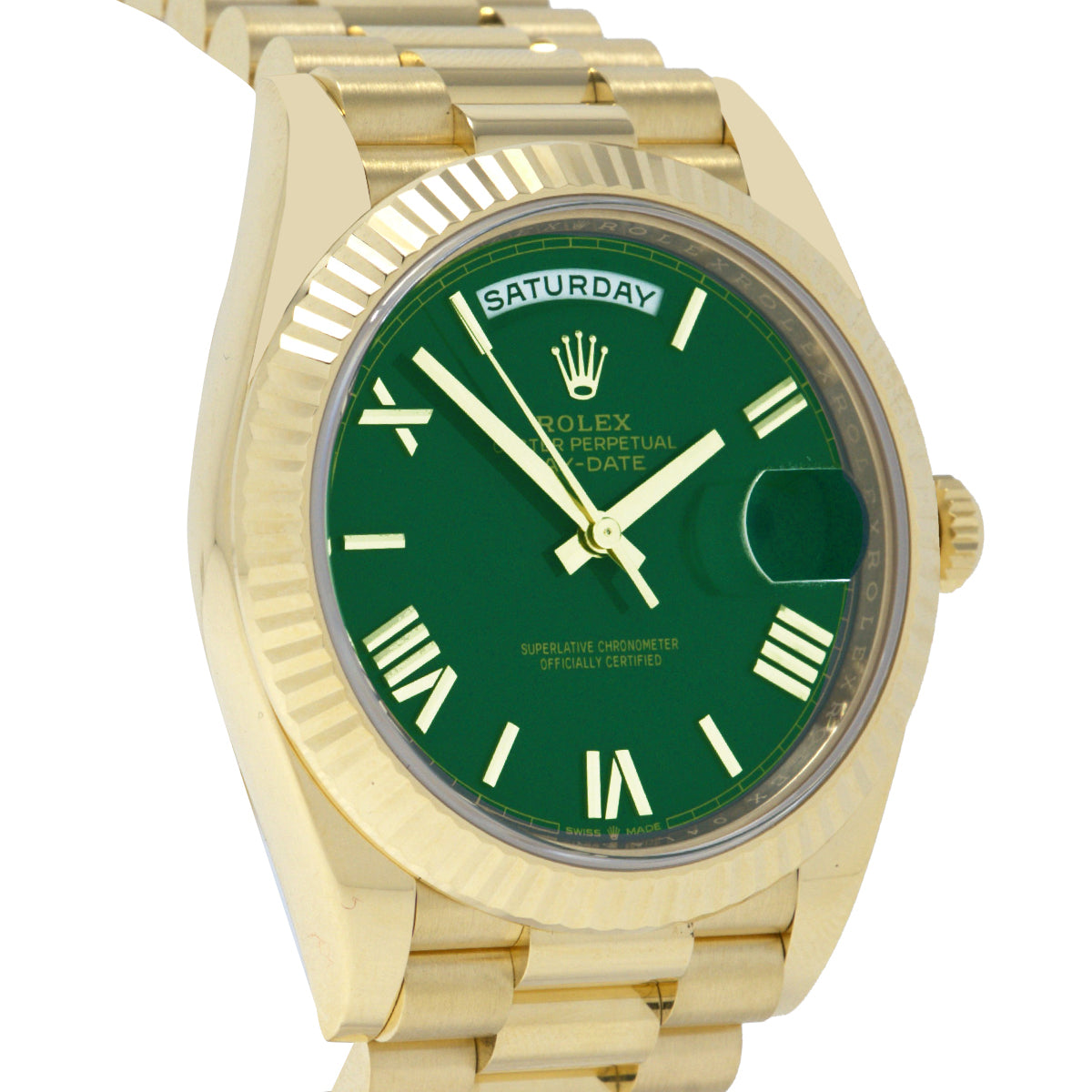 Day-Date 40 228238 Green Roman