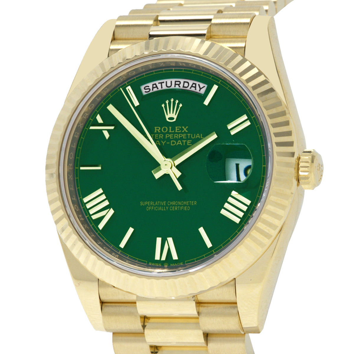 Day-Date 40 228238 Green Roman