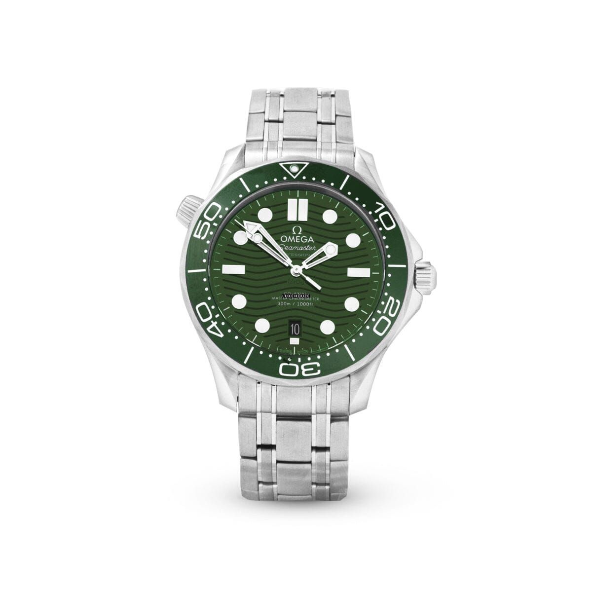 Seamaster Co-Axial 300M 21030422010001 Green Dial, Bracelet-Omega