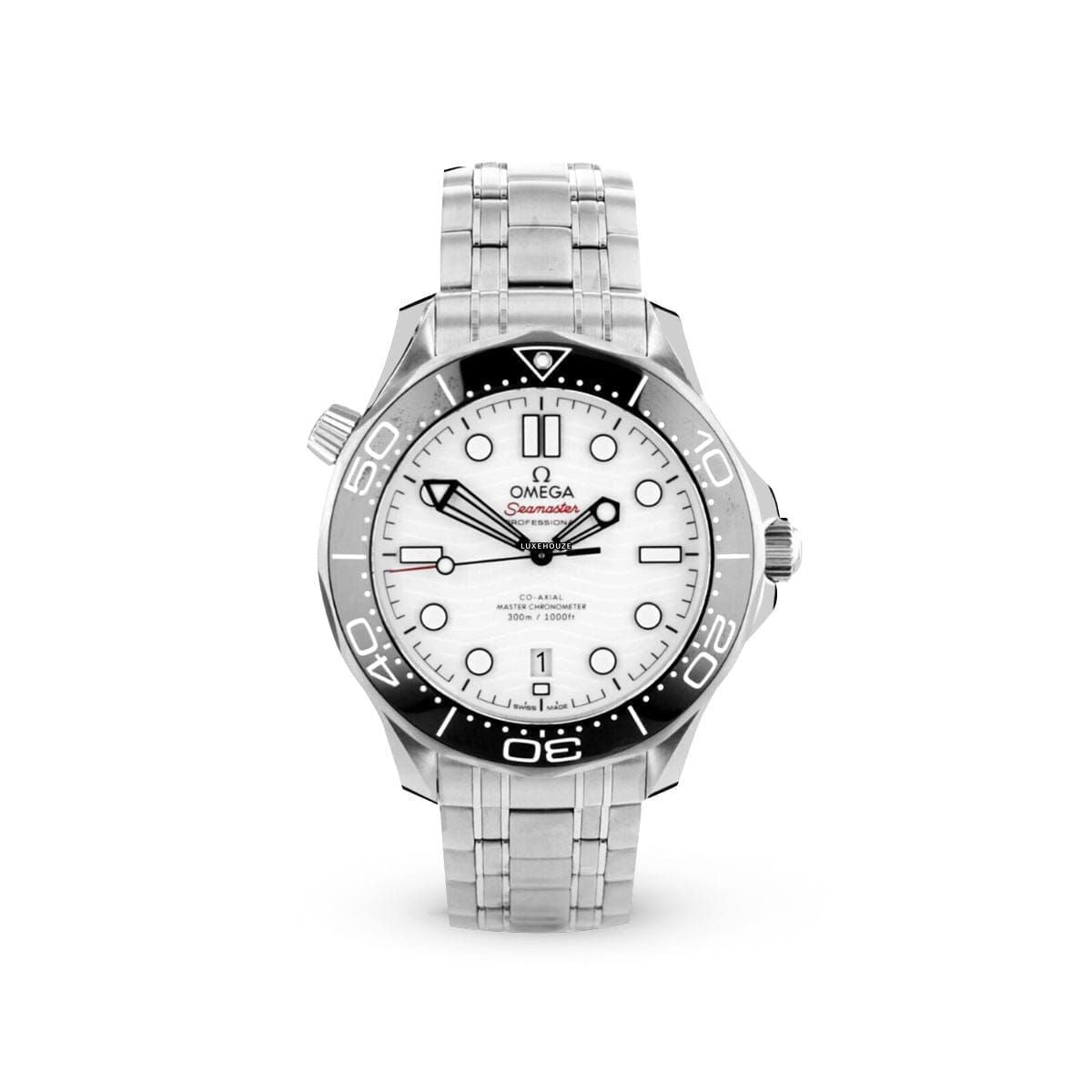 Seamaster Diver 300M 21030422004001 White Dial, Bracelet-Omega