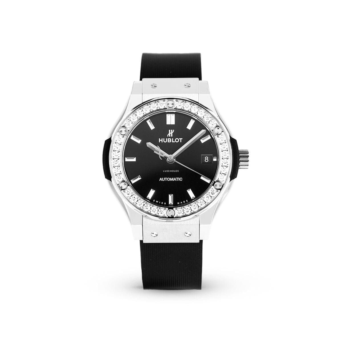 Classic Fusion 38 565.NX.1470.RX.1204 Black Dial, Rubber Strap-Hublot