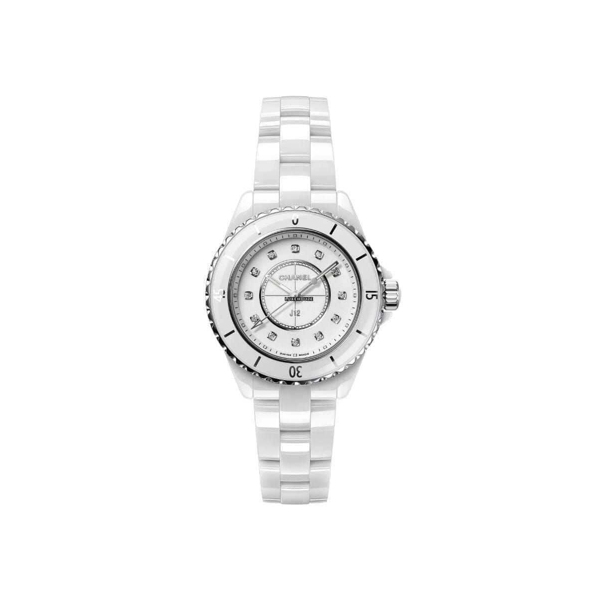 J12 Diamonds White Ceramic 33 - H5703-Chanel