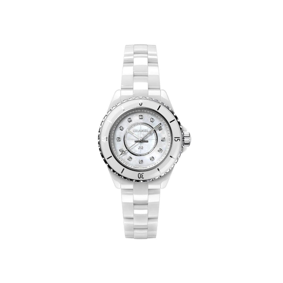 J12 Diamonds White MOP Ceramic 33 - H5704-Chanel