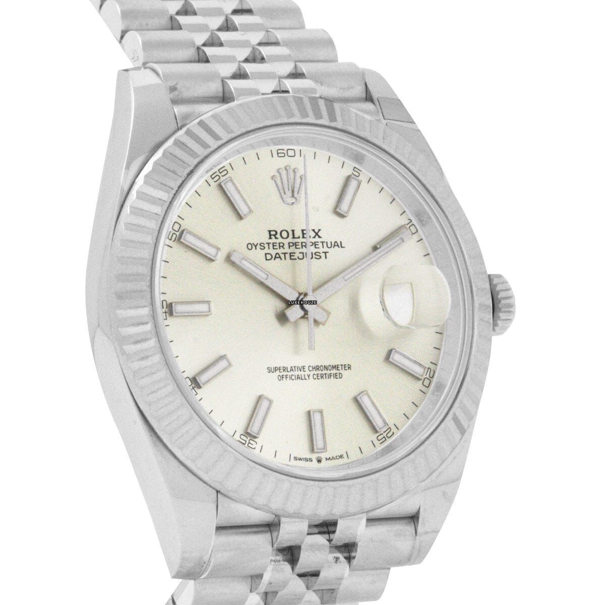 Datejust 41 126334 Silver Index Jubilee