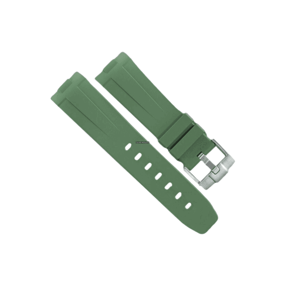 Luminor 44mm 1950 Type I Tang Buckle Series Watch Bands RUBBER B Military Green