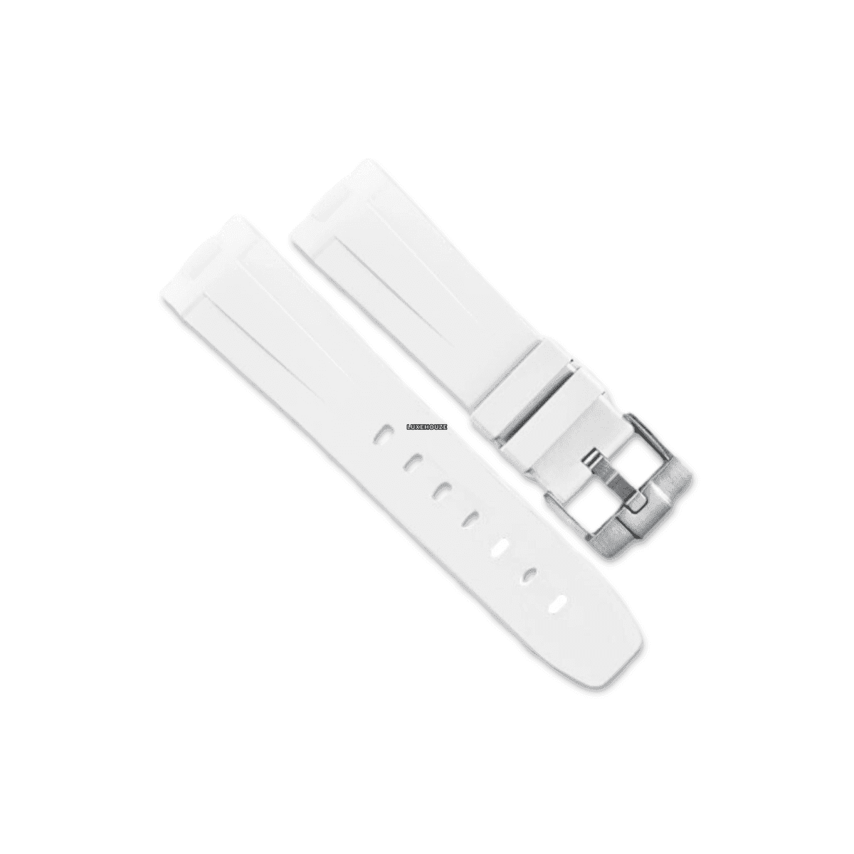 Luminor 44mm Tang Buckle Series Watch Bands RUBBER B Arctic White 