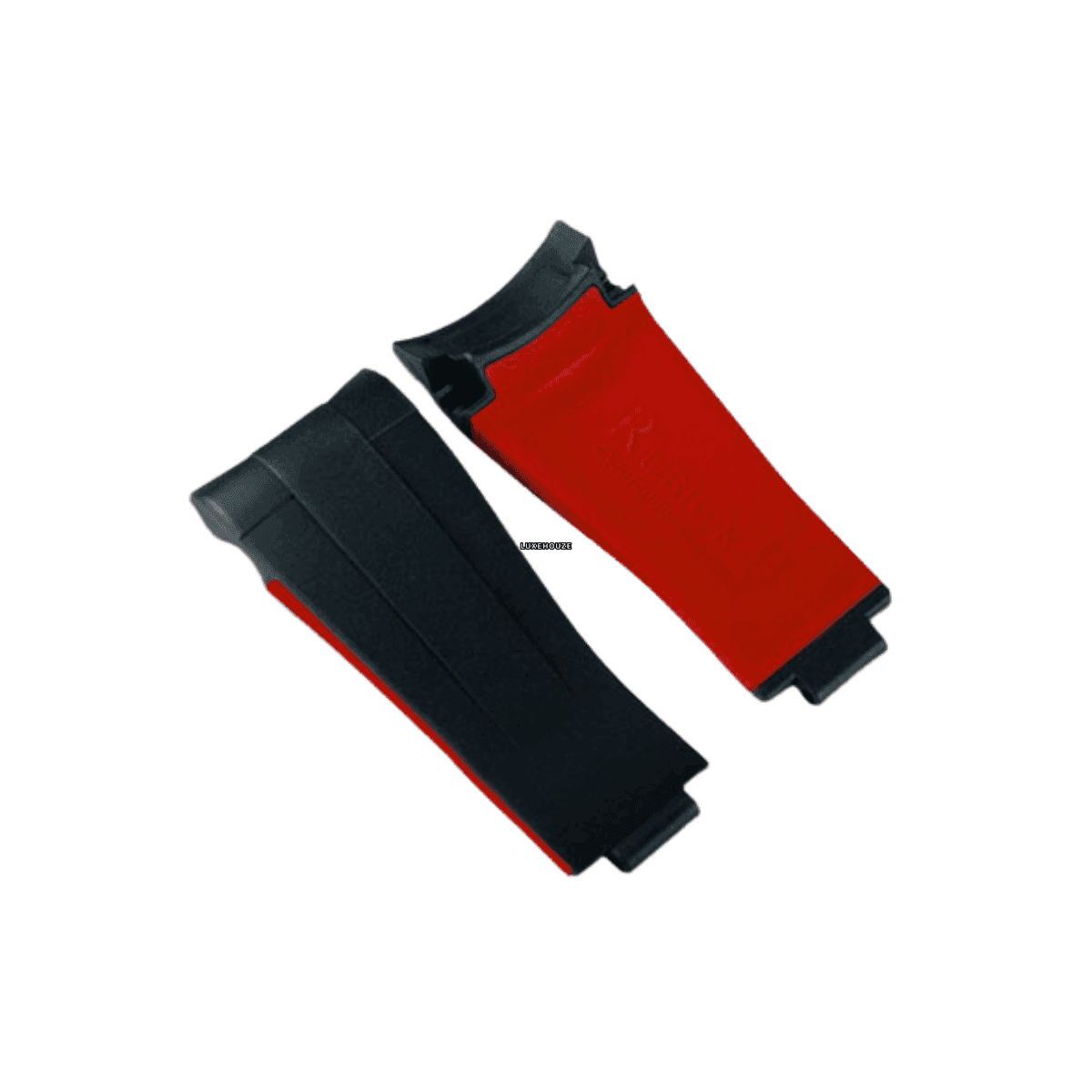 RUBBER B Sea-Dweller 43mm Glidelock Series Vulchromatic® Watch Bands Jet Black / Red Devil