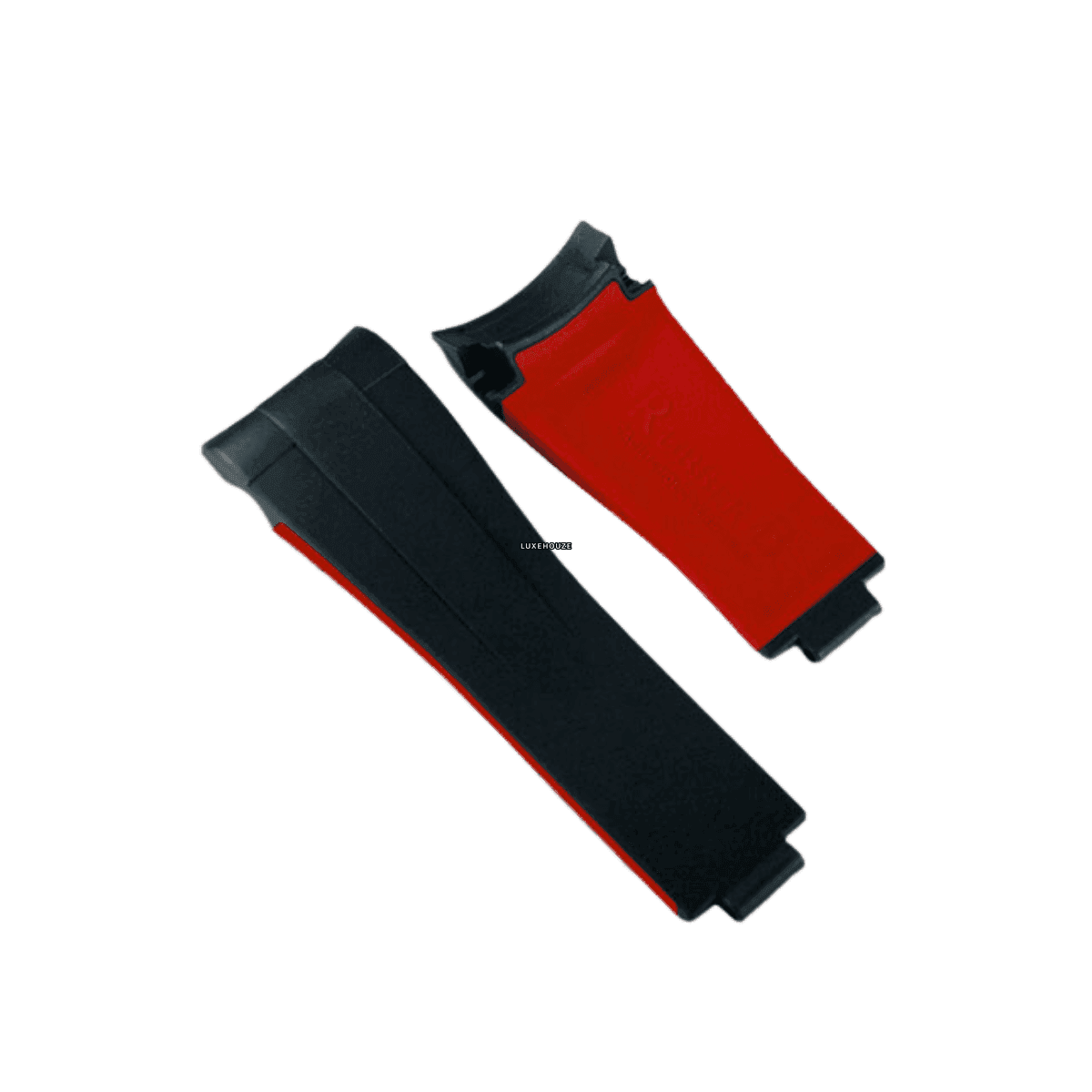 Sea-Dweller 43mm Glidelock Series Vulchromatic® Watch Bands RUBBER B 5/7 Jet Black / Red Devil