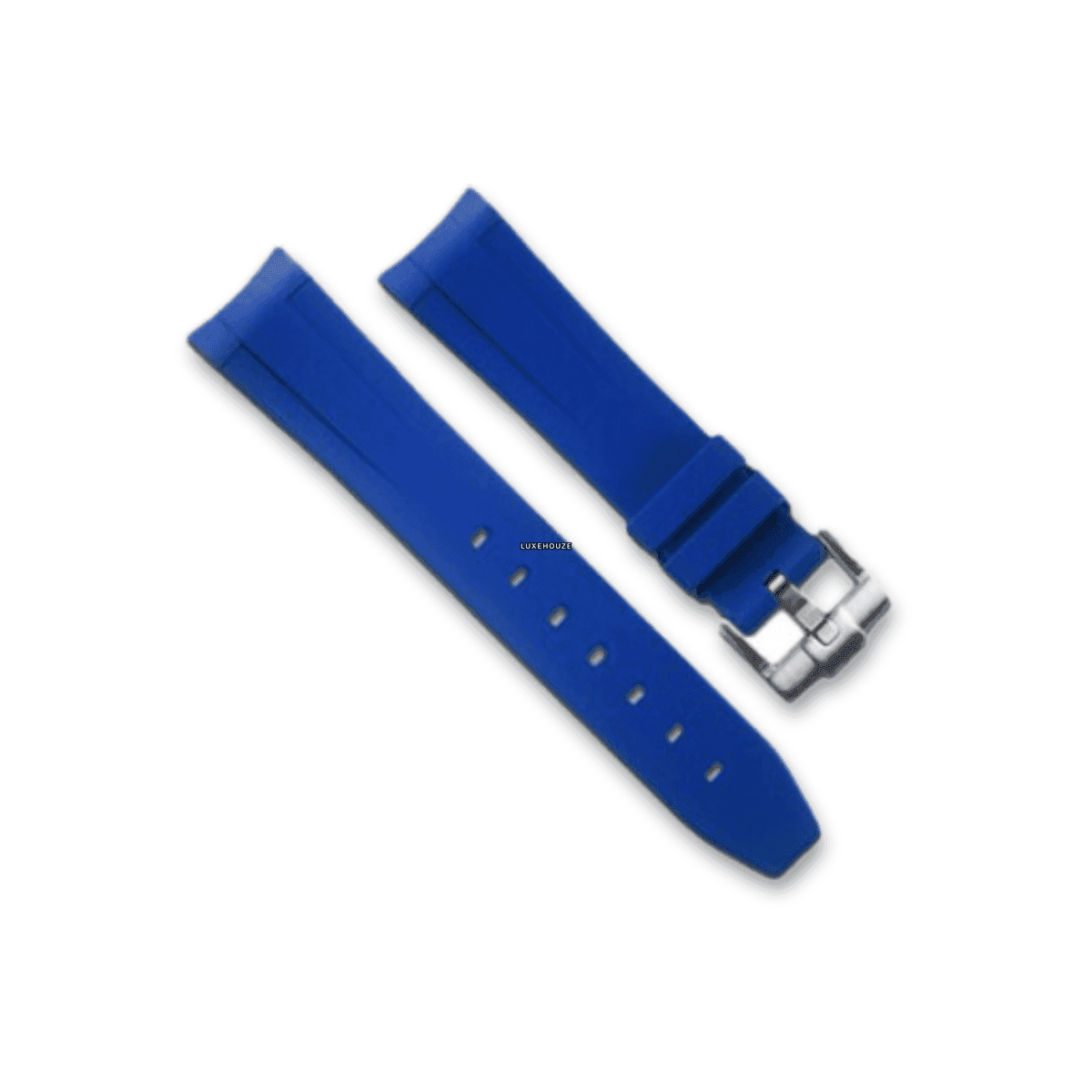 Submariner 41mm Tang Buckle Series Watch Bands RUBBER B Pacific Blue