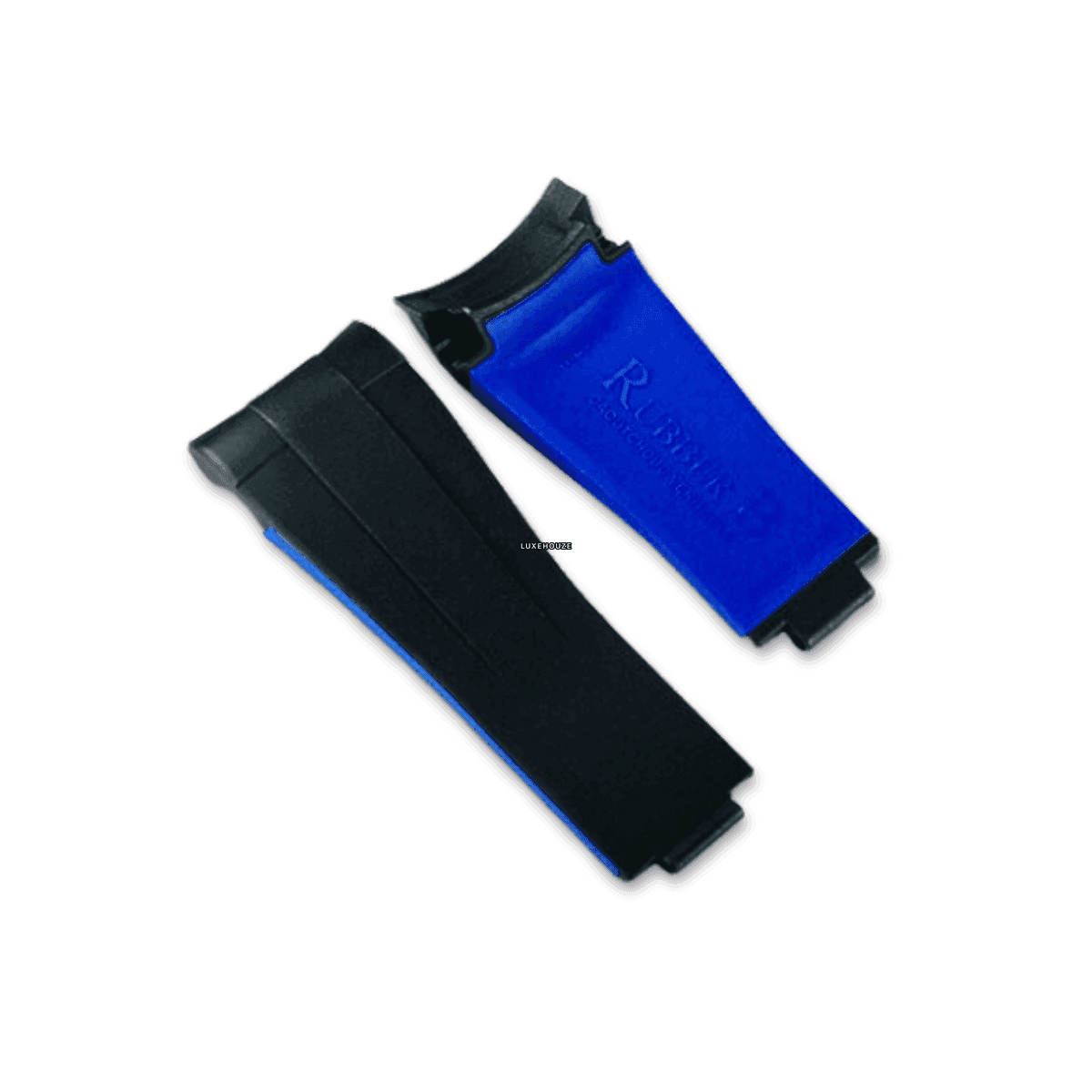 126660 Deepsea Glidelock Series Vulchromatic® Watch Bands RUBBER B S Pacific Blue / Jet Black