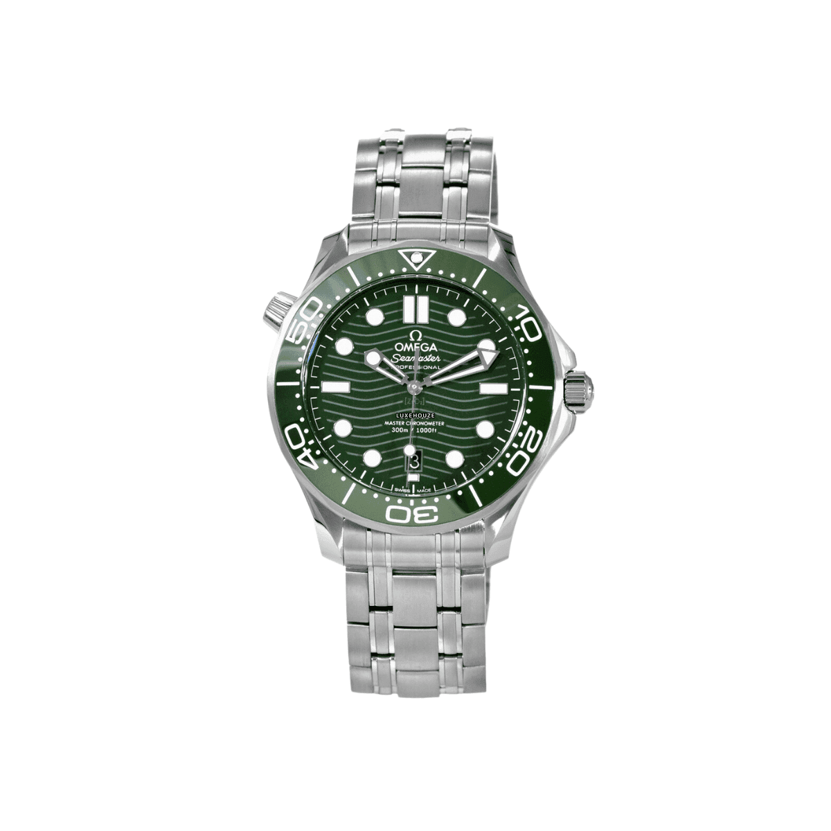 Seamaster Co-Axial 300M 21030422010001 Green Dial, Bracelet-Omega