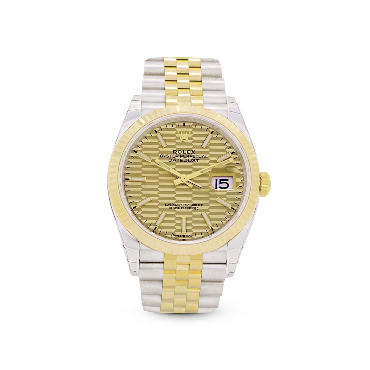 Datejust 36 126233 Champ Motif Fluted Jubilee-Rolex