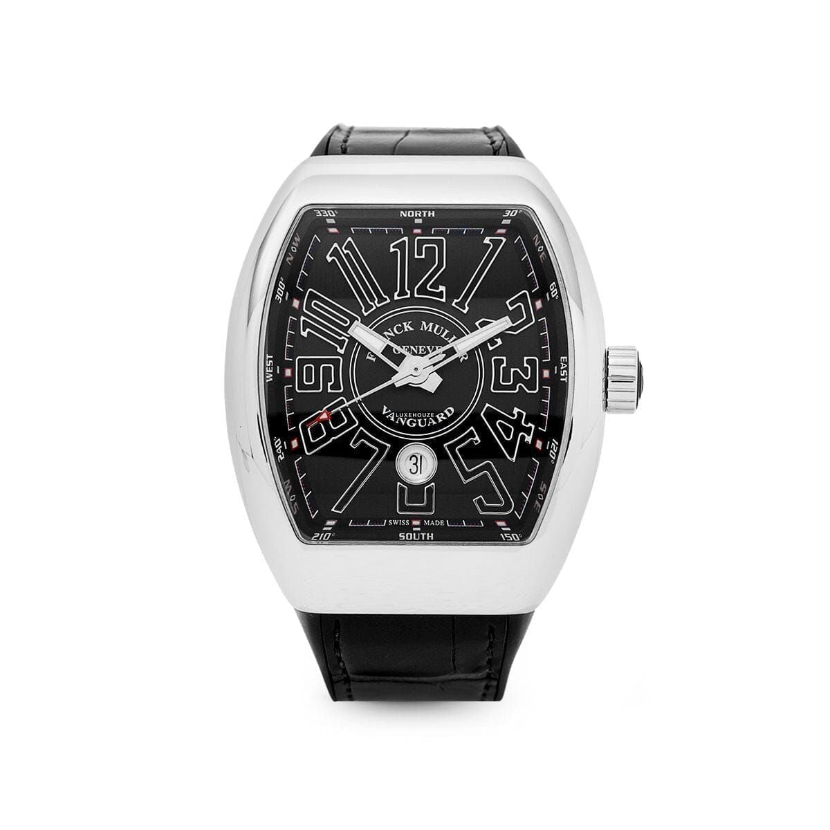 Vanguard V 45 SC DT AC.NR (NR.NR AC) (Black Dial, Black Numbers)-Franck Muller