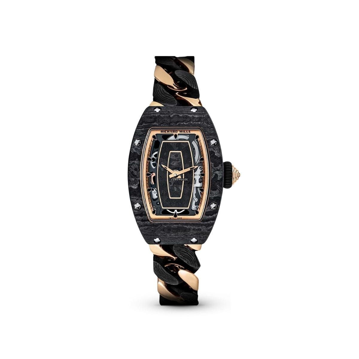 RM07-01 Carbon TPT & Rose Gold (Chain-Link Bracelet)-Richard Mille