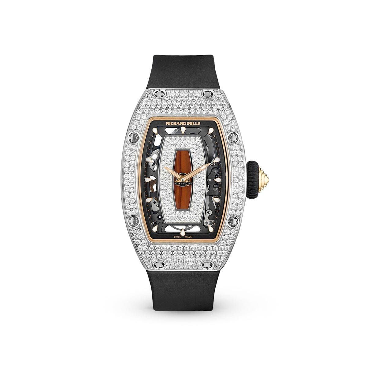 RM07-01 White Gold Full Set Diamonds (Red Lips)-Richard Mille