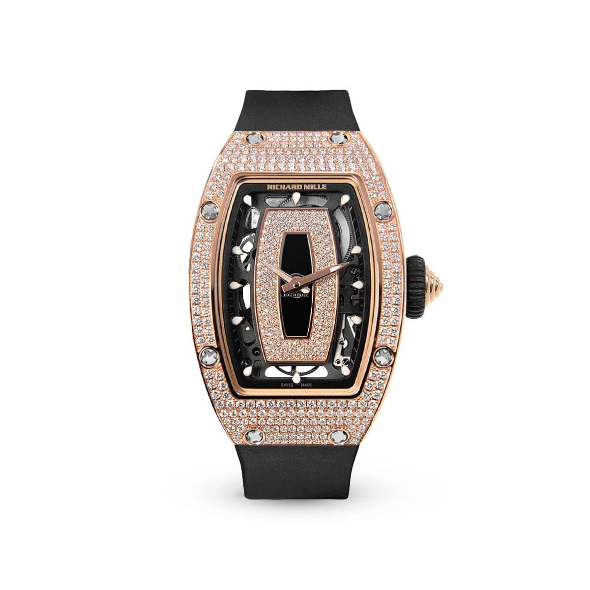 RM07-01 Rose Gold Full Set Diamonds (Black Lips)