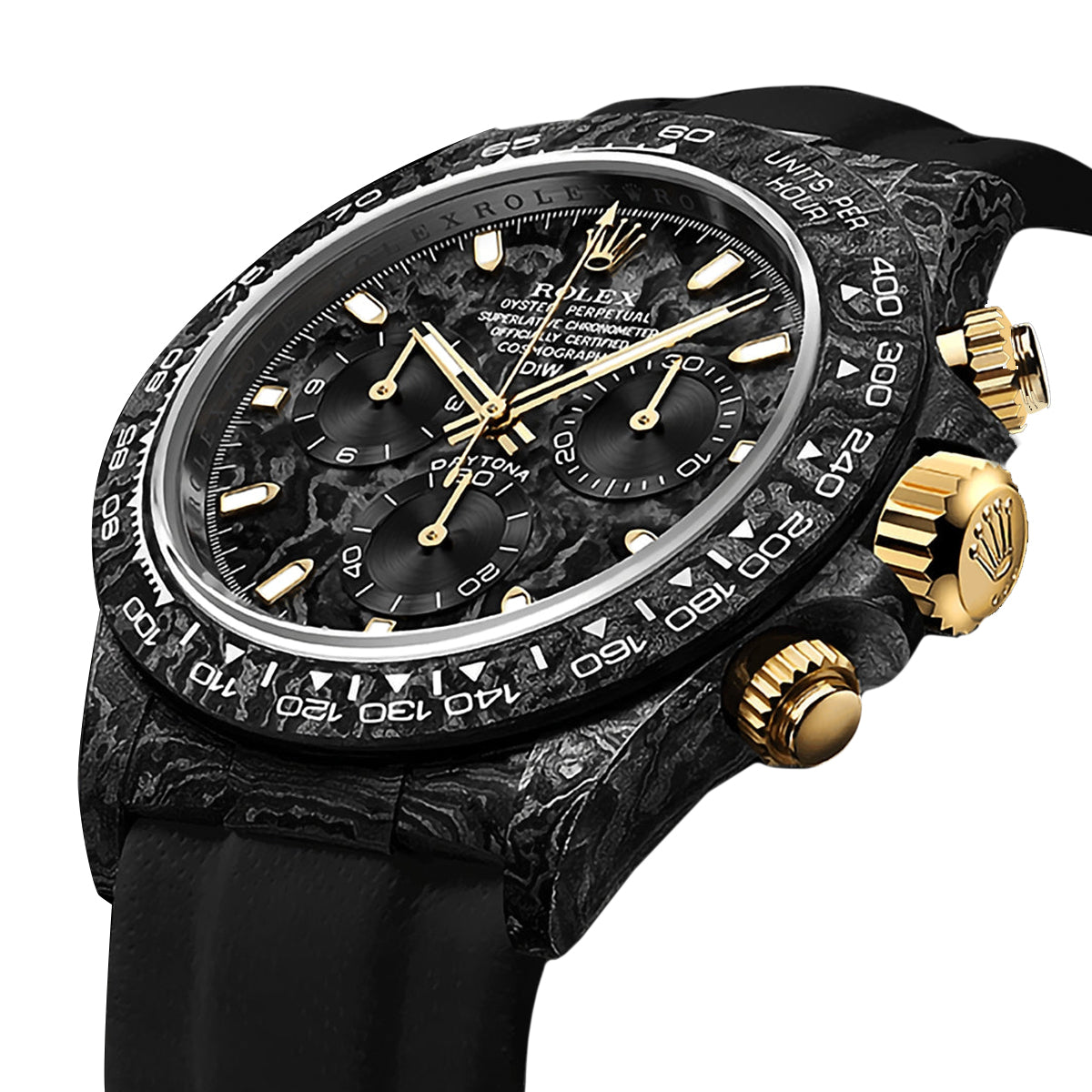 DiW Daytona Black and Gold Carbon