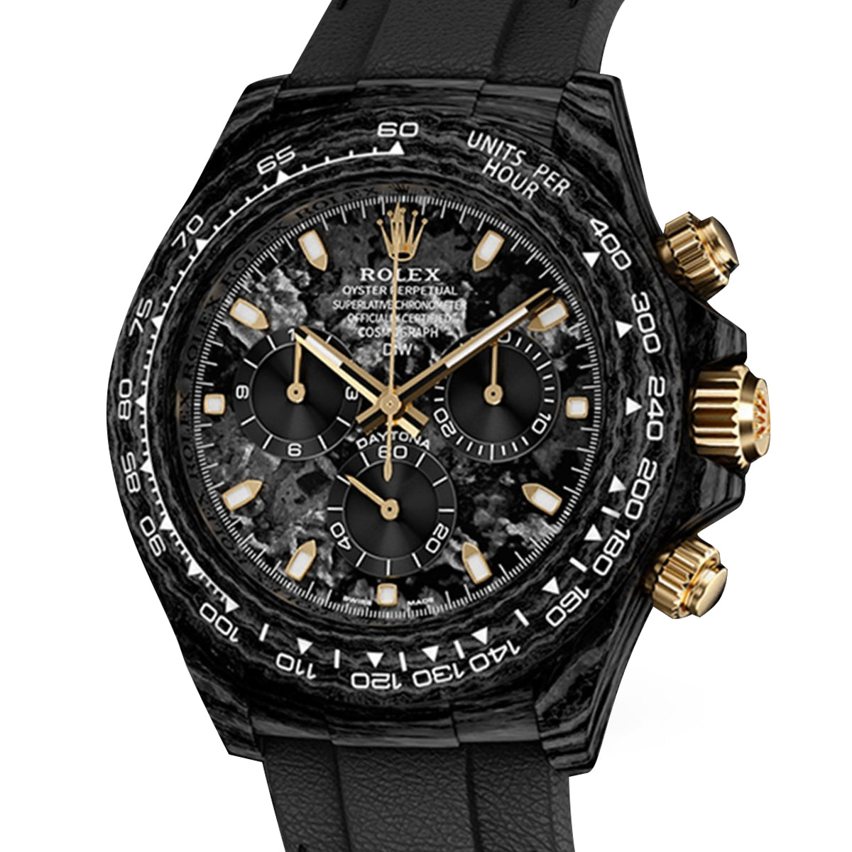 DiW Daytona Black and Gold Carbon