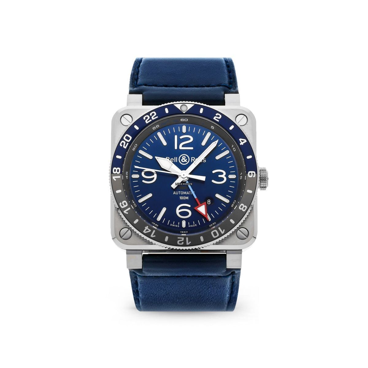 BR03 GMT BR0393-BLU-ST/SCA Blue-Bell & Ross