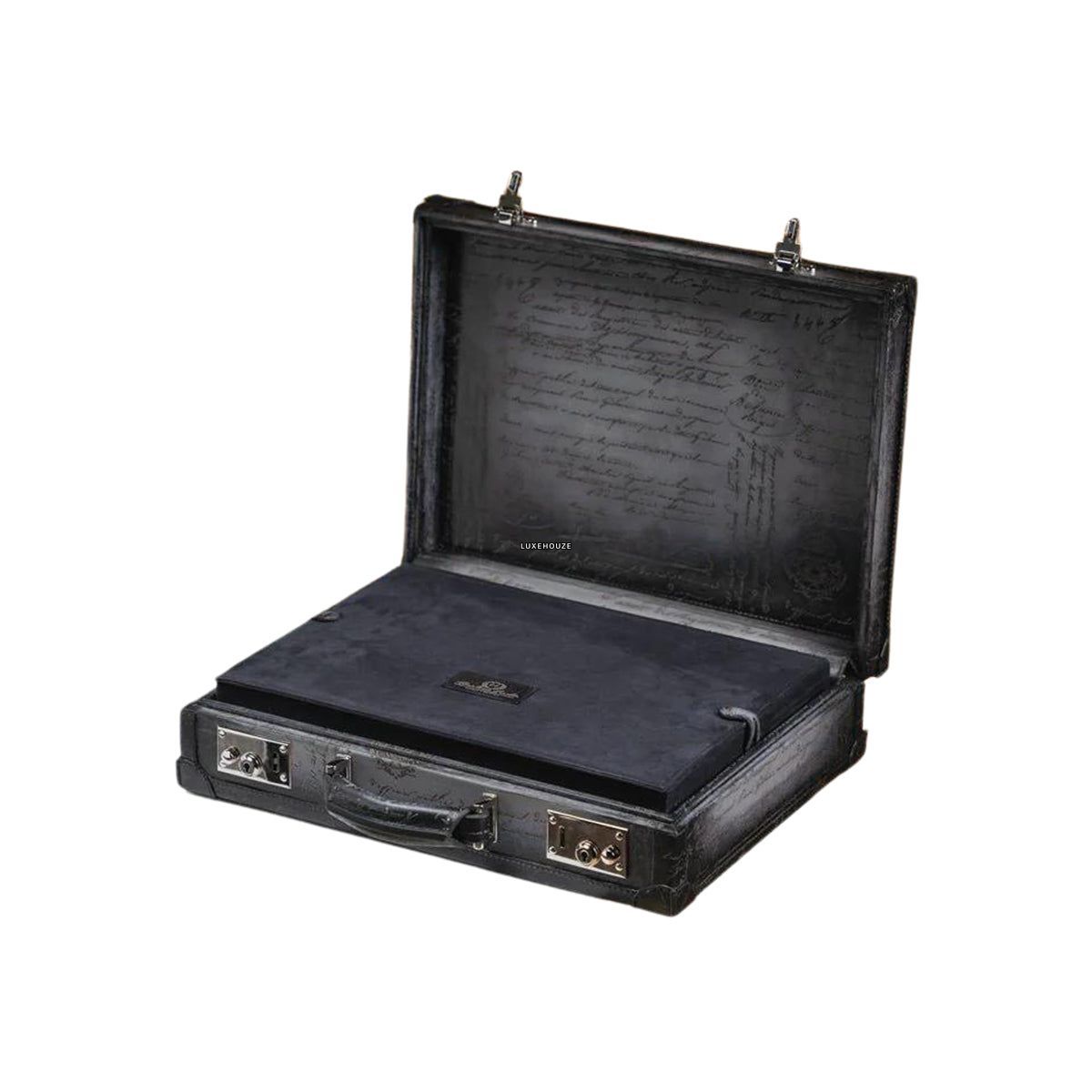 Watch Collector Case - Master Edition Parchment Patina Grey - Size: For 10 Watches & 2 Pockets