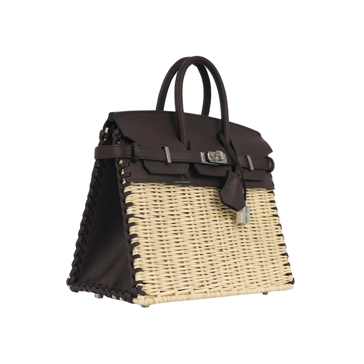 Birkin 25 Picnic Naturel/Rouge Sellier Osier/Swift PHW W