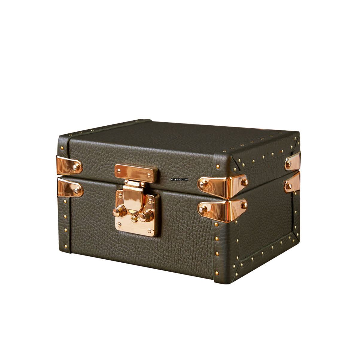 Petra Watch Case - Togo Green for 2 Watches