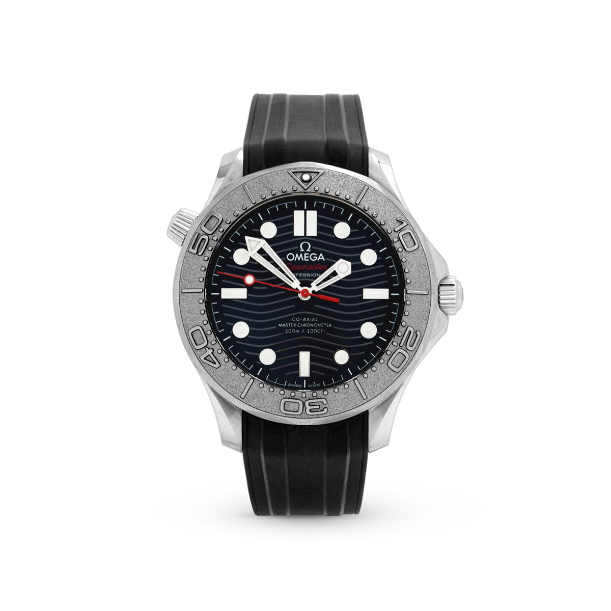 Seamaster Diver 300M 21032422001002 Nekton Black Dial, Rubber Strap