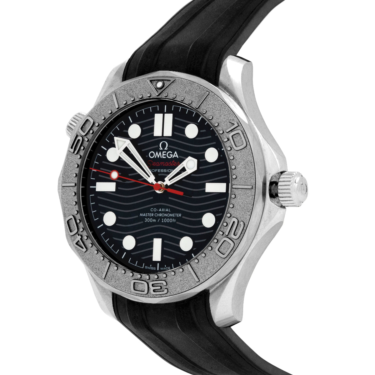 Seamaster Diver 300M 21032422001002 Nekton Black Dial, Rubber Strap