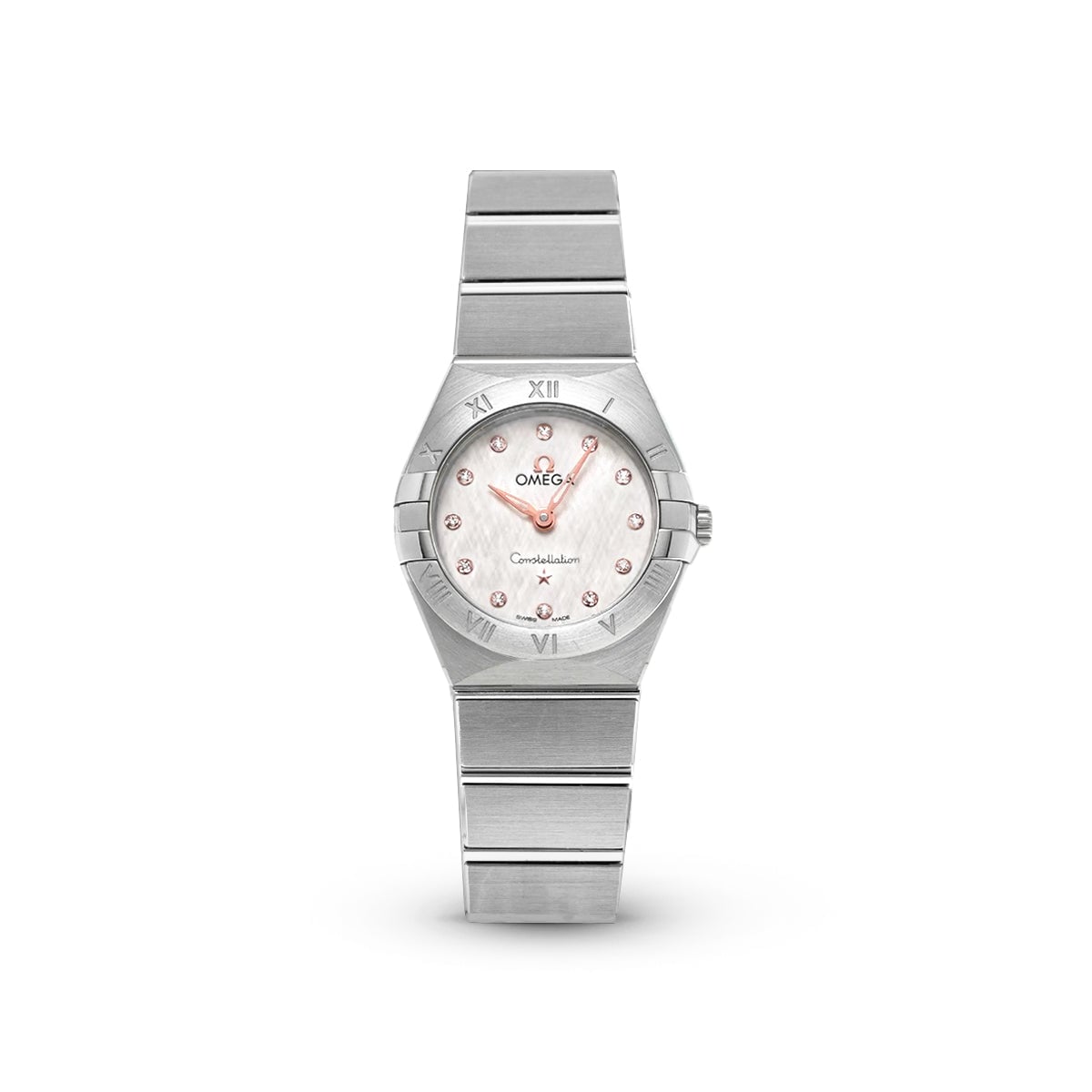Constellation 25 13110256052001 White Dial, Bracelet-Omega