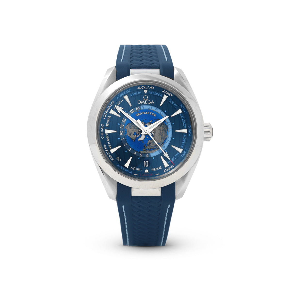 Seamaster Aqua Terra 150M 22012432203001 Worldtimer, Rubber Strap