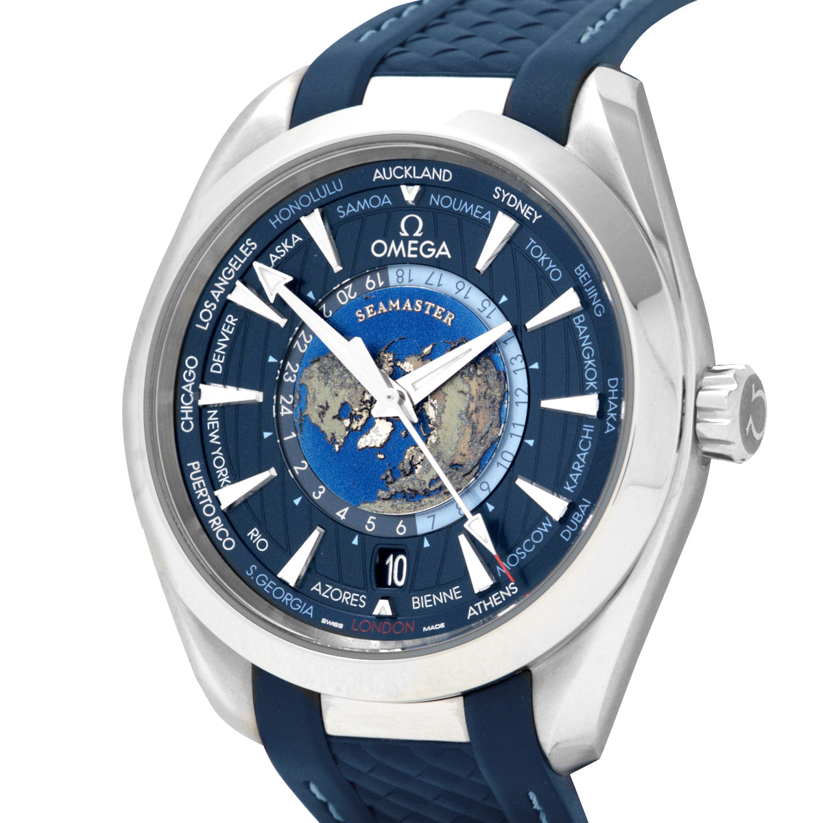 Seamaster Aqua Terra 150M 22012432203001 Worldtimer, Rubber Strap