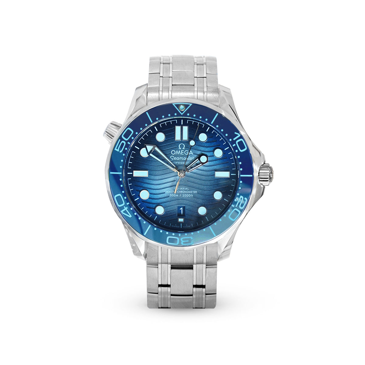 Seamaster Diver 300M 21030422003003 Summer Blue Dial, Bracelet