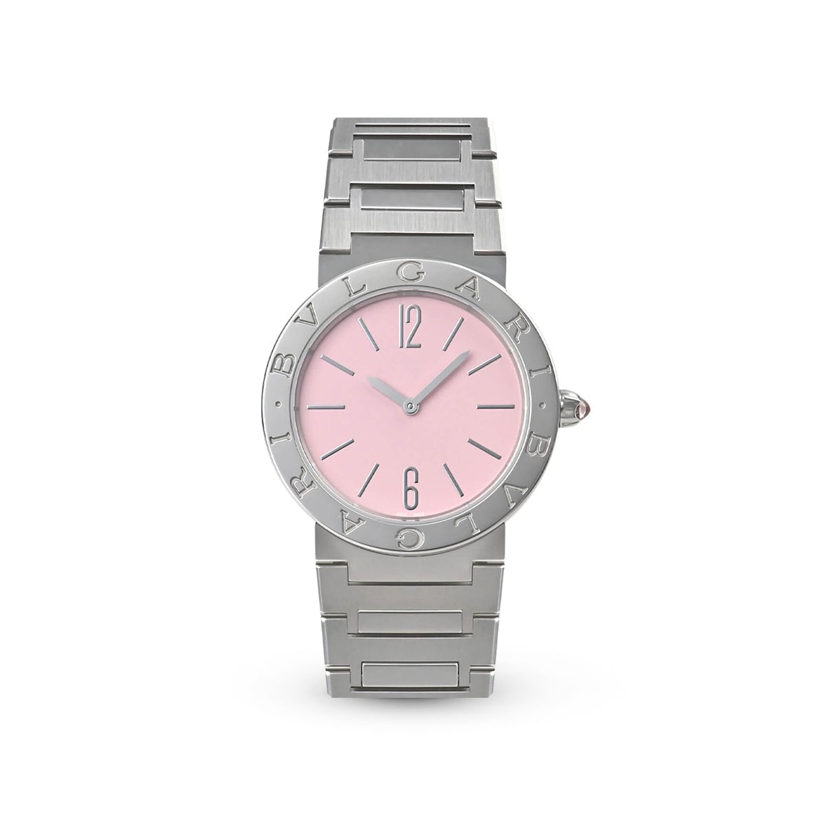 Bvlgari ピンクストーン シルバー カフリンクス Bulgari BVLGARI BVLGARI WATCH 103711 Pink Original Terbaik Januari