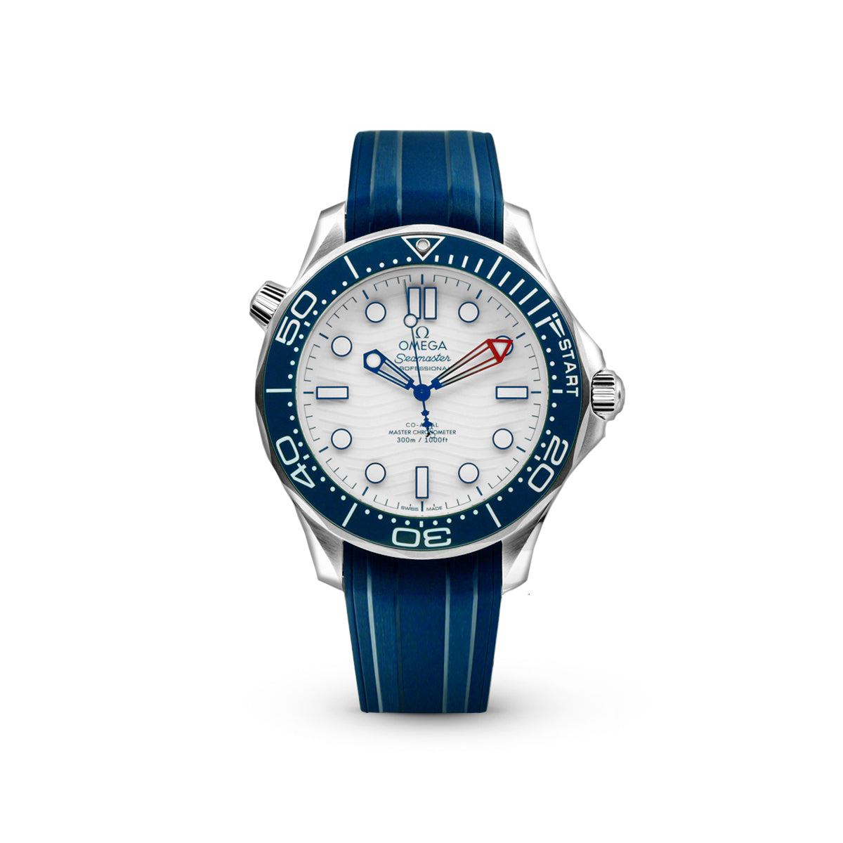 Seamaster Diver 300M America's Cup 21032422004002 White Dial, Rubber Strap