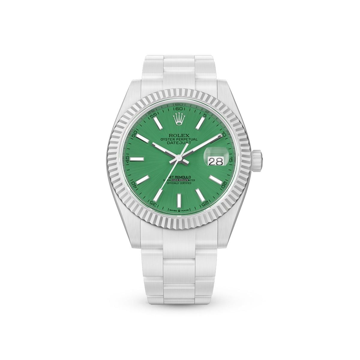 Urban Collection Ceramic Datejust - Brunswick Green-AET Remould