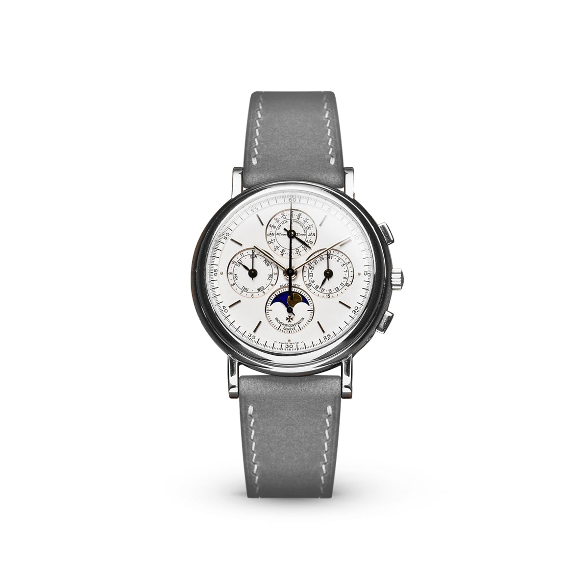 Light Grey Nubuck Slim Strap