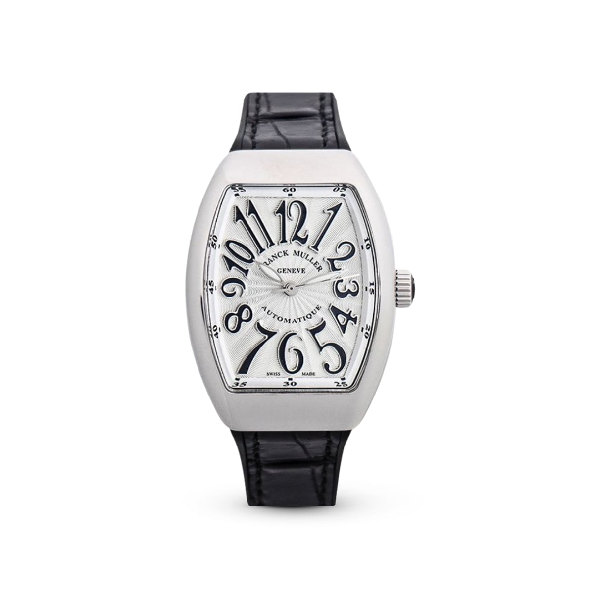 Vanguard V 32 SC AT FO AC.NR (BLC.NR AC) (White Dial, Black Numbers)-Franck Muller