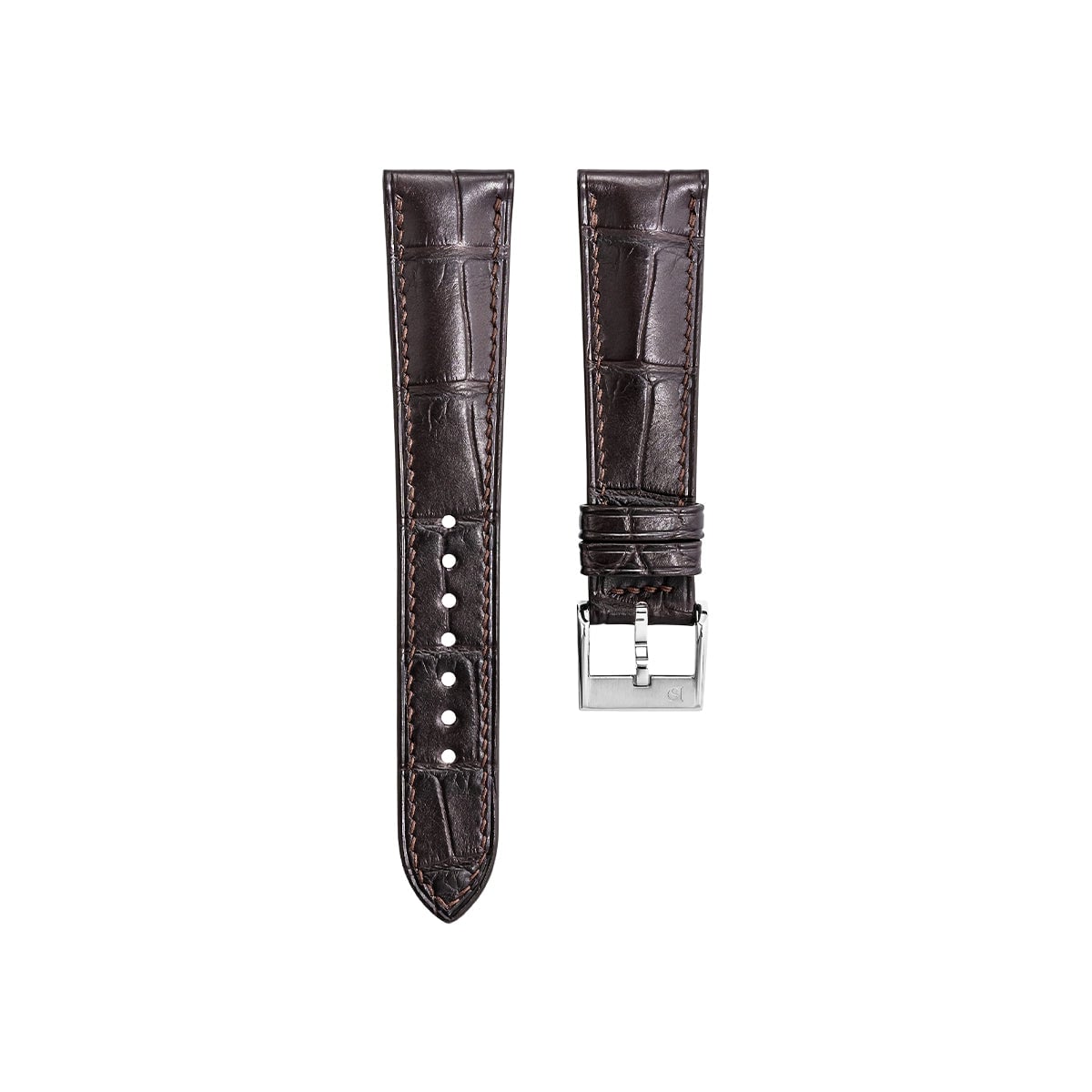 Matte Dark Brown Alligator Signature Strap-Delugs